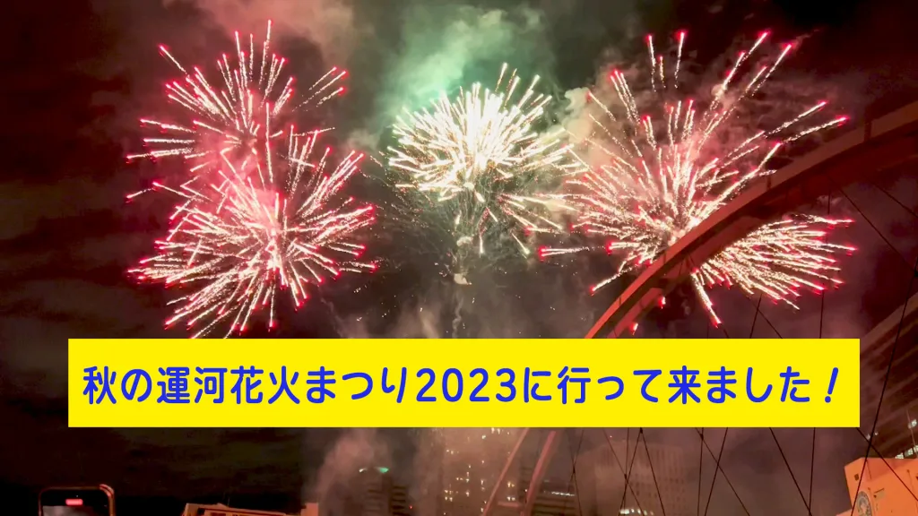 秋の運河花火まつりの花火